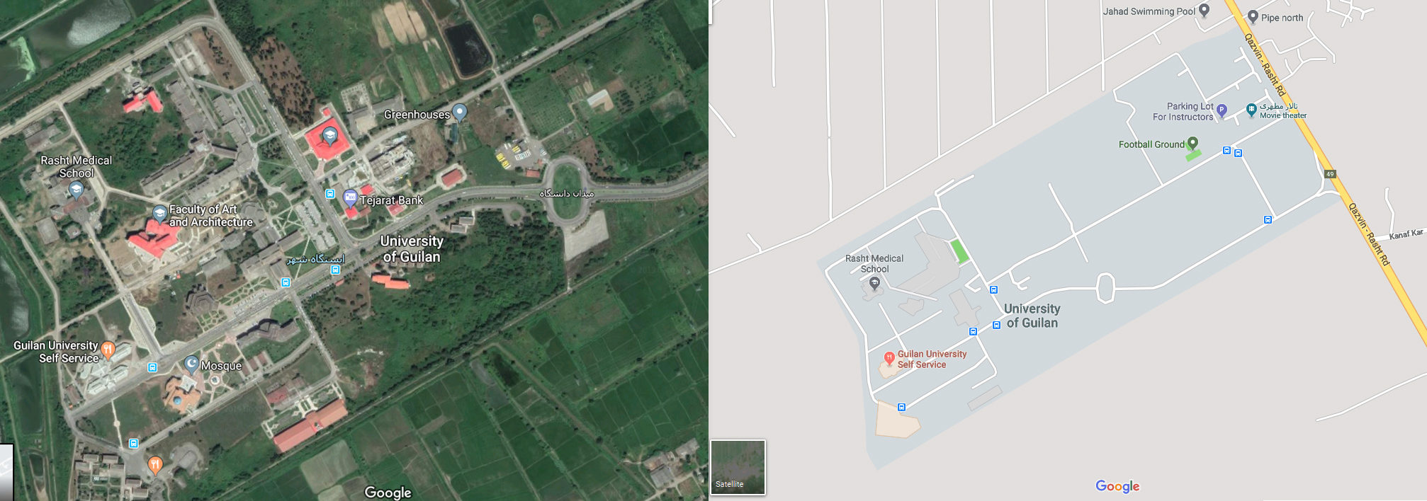 GuilanUniversity_map